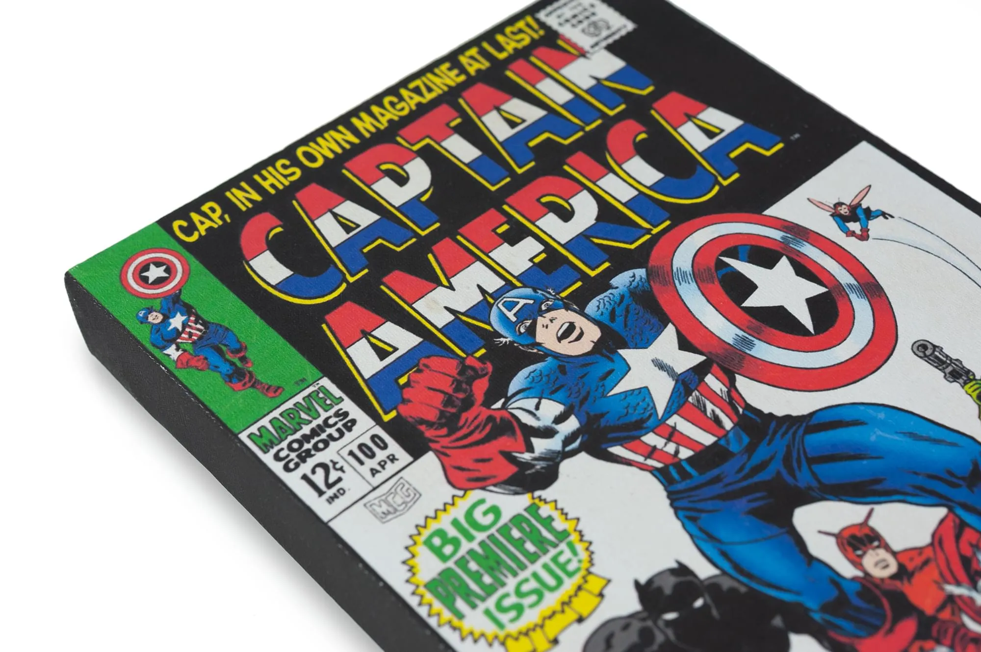 Marvel Comics Captain America #100 Comic Book Canvas Art Poster | 9 x 5 Inches