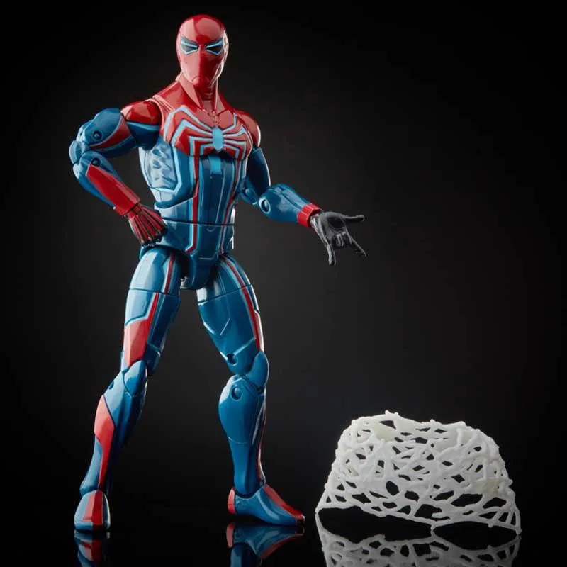 Marvel Spider-Man Legends Series 6-inch Collectible Action Figure Velocity Suit Toy, Build-A-Figure Piece