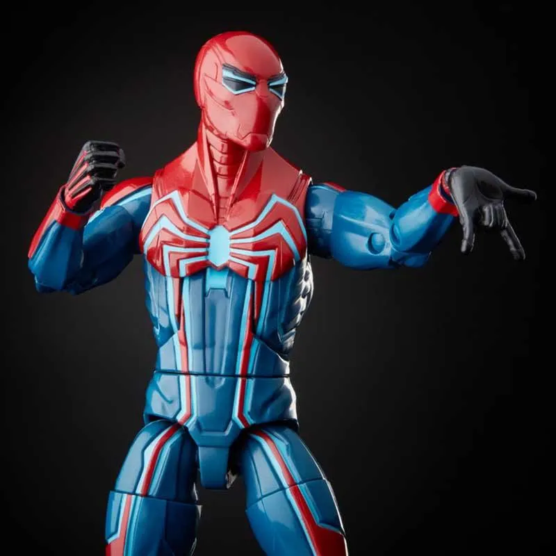 Marvel Spider-Man Legends Series 6-inch Collectible Action Figure Velocity Suit Toy, Build-A-Figure Piece