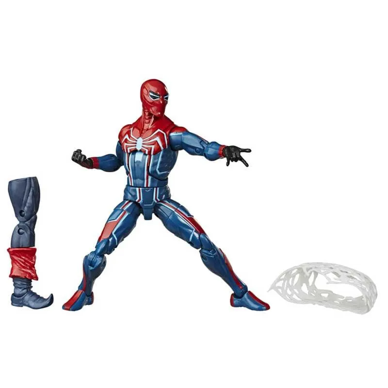 Marvel Spider-Man Legends Series 6-inch Collectible Action Figure Velocity Suit Toy, Build-A-Figure Piece