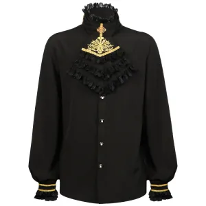 Mens Pirate Shirt Vampire Renaissance Victorian Gothic Medieval Tops