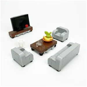 MOC Indoor scene accessories sofa TV