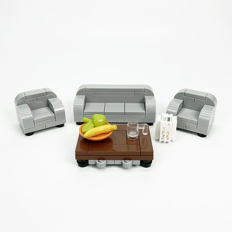 MOC Indoor scene accessories sofa TV