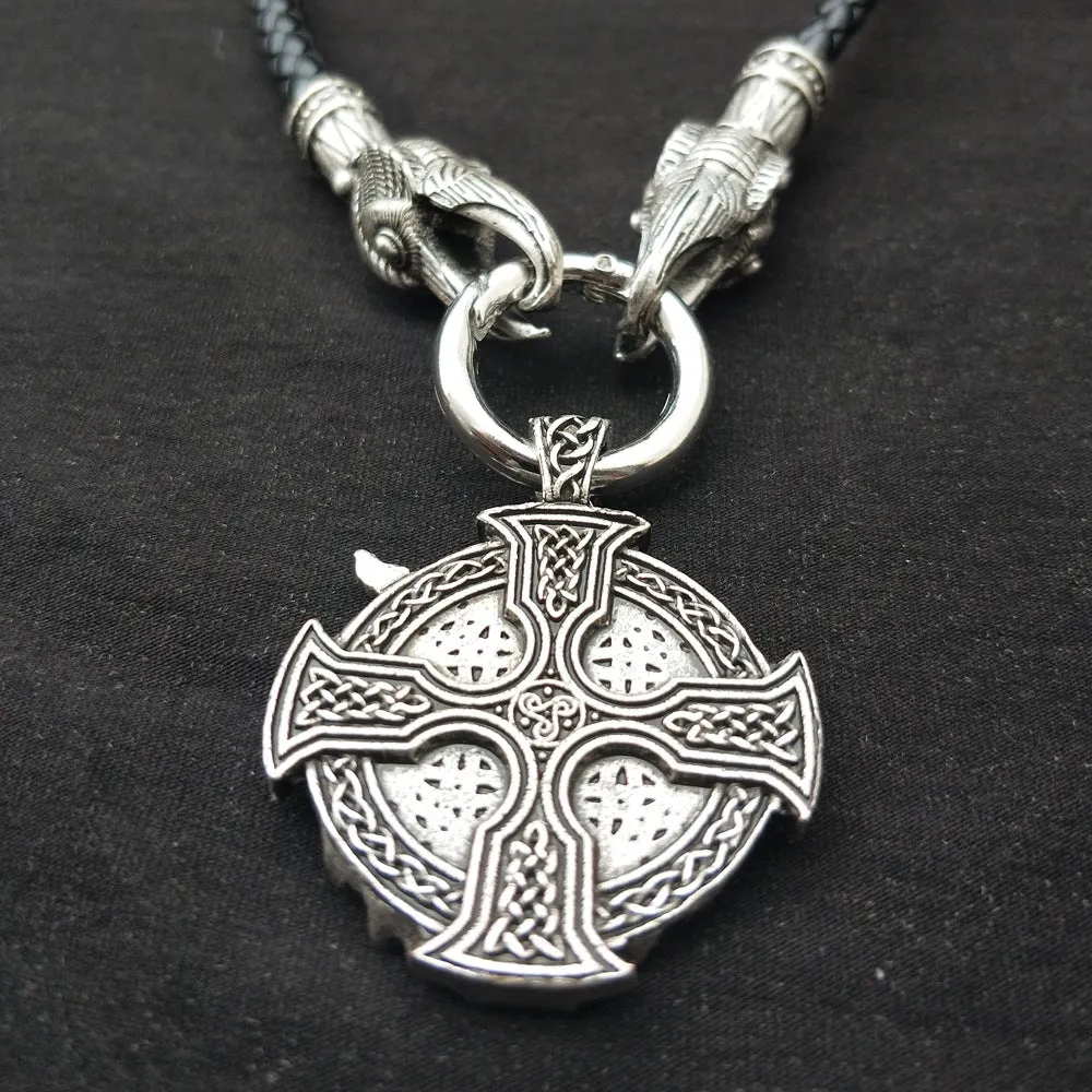 Norse Legacy Viking Odin Necklace for Men, Metal Pendant with Helena Design