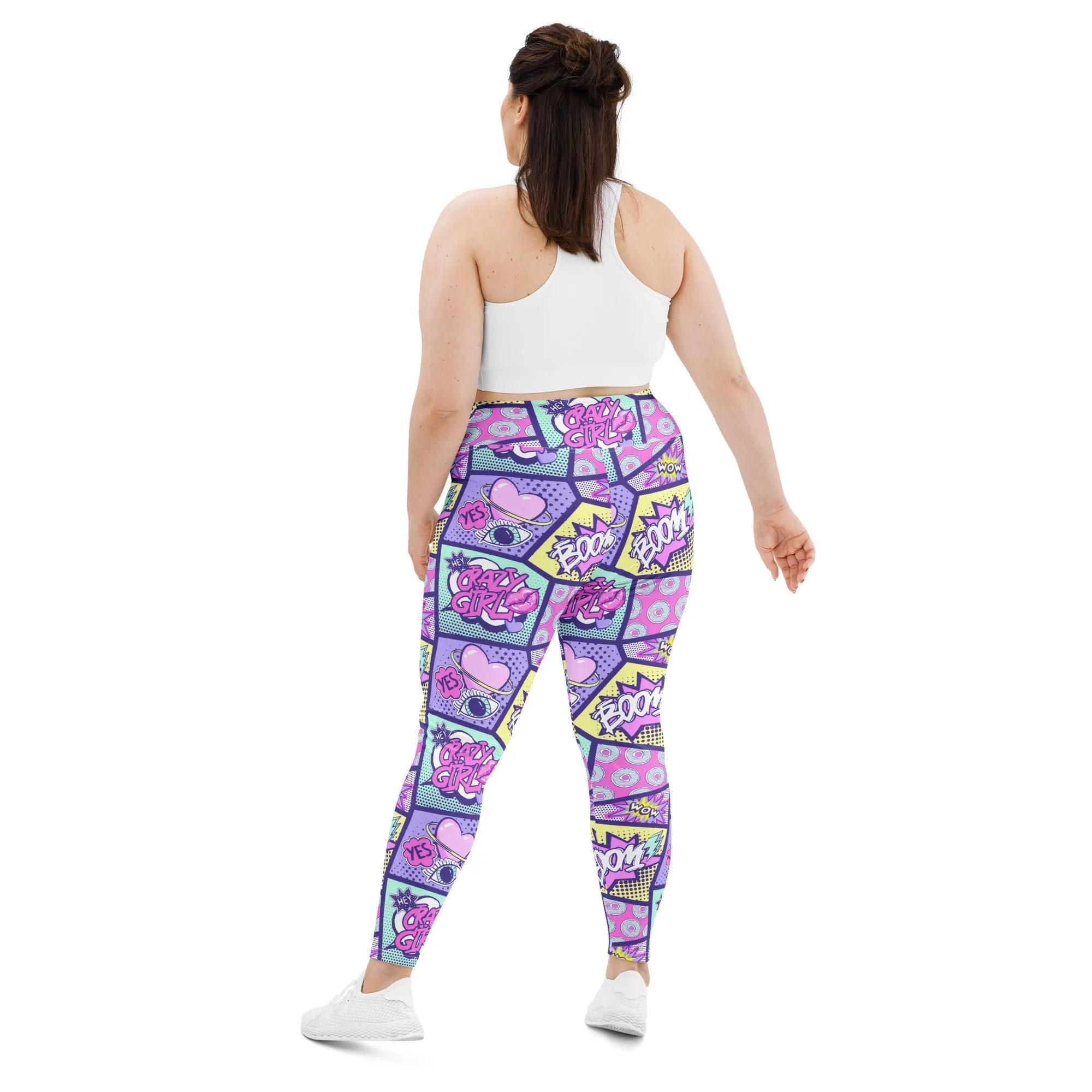 Pastel Comic Book Plus Size Leggings