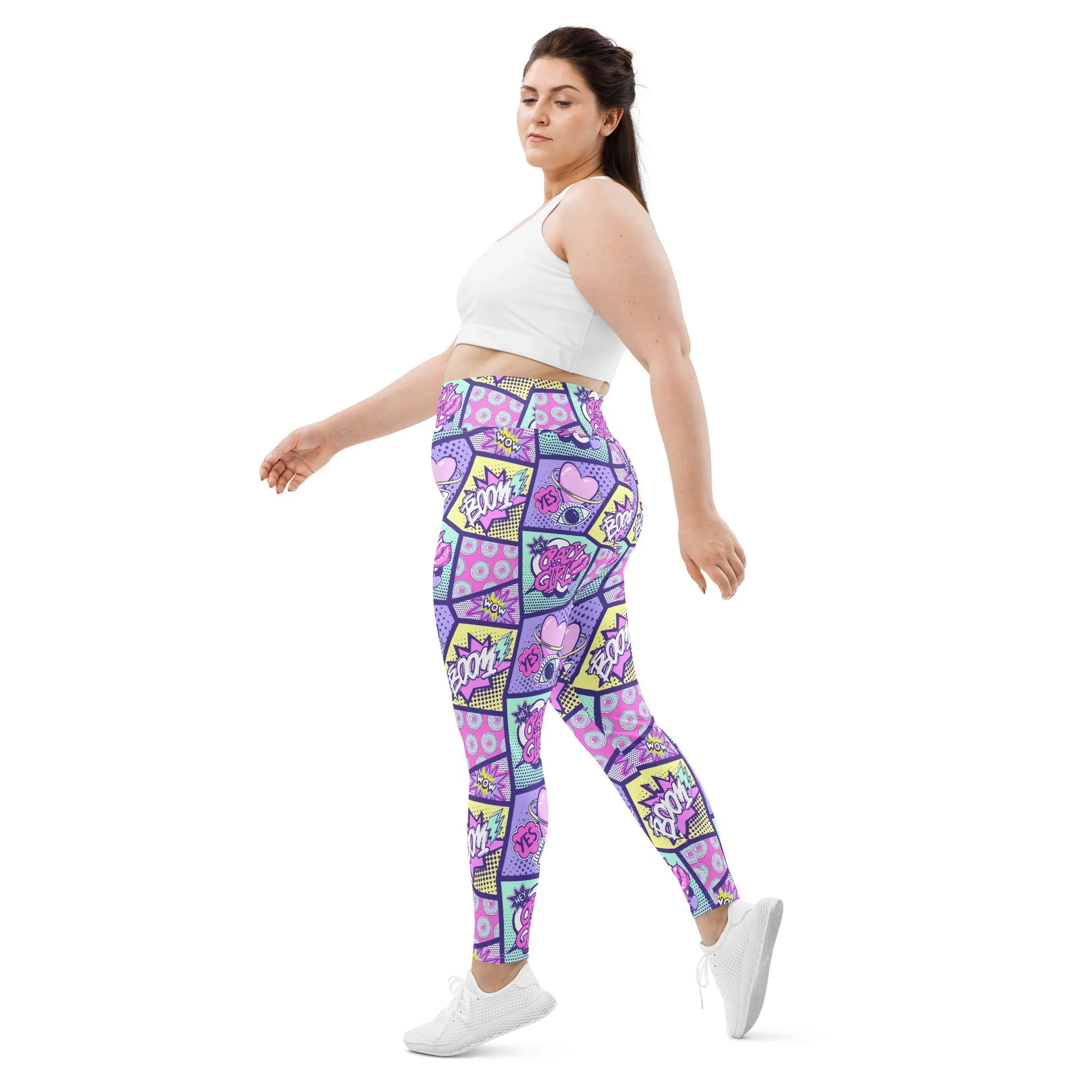 Pastel Comic Book Plus Size Leggings