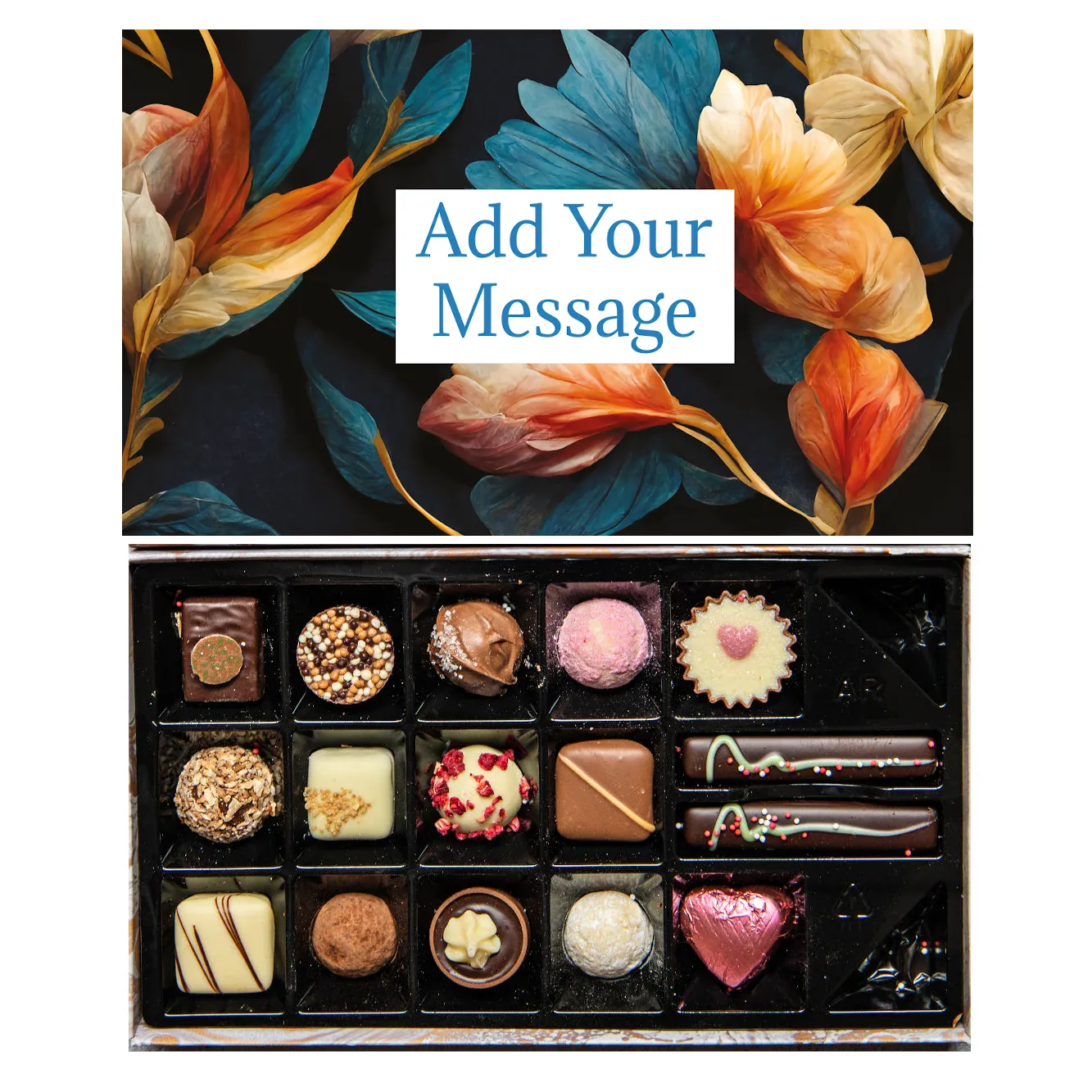 Personalised Chocolate Gift Box | 16 Box | Floral