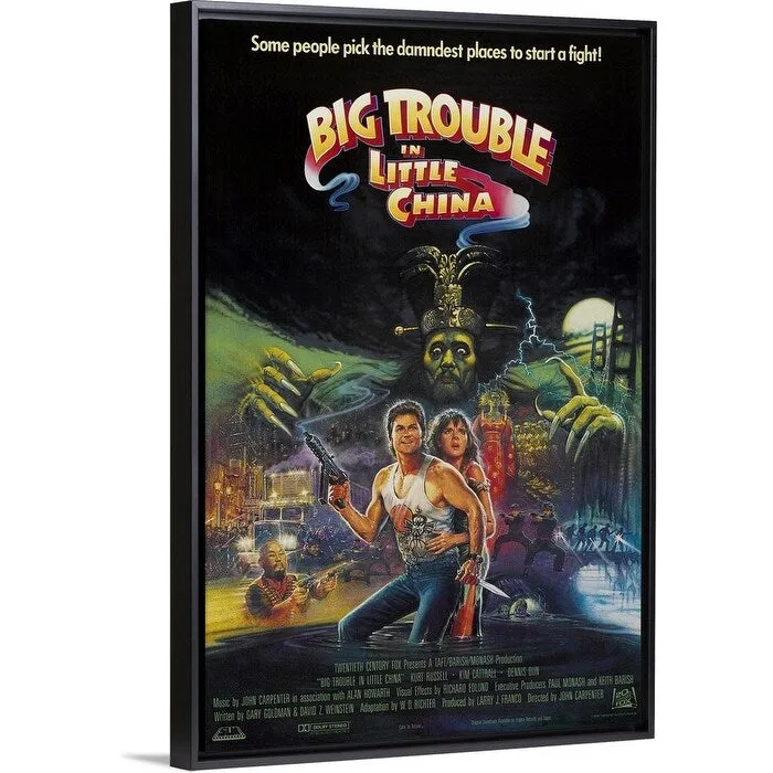 "Big Trouble in Little China (1986)" Black Float Frame Canvas Art