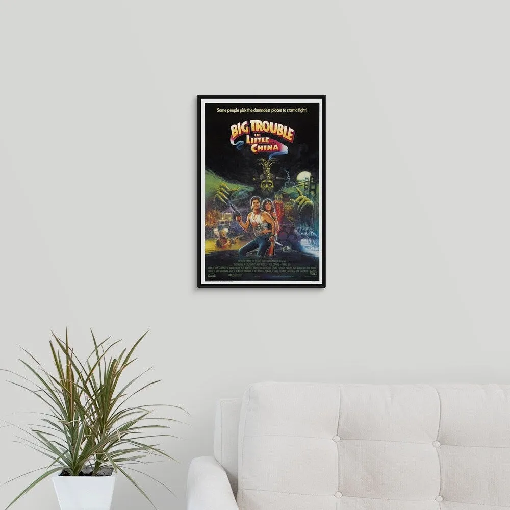 "Big Trouble in Little China (1986)" Black Float Frame Canvas Art