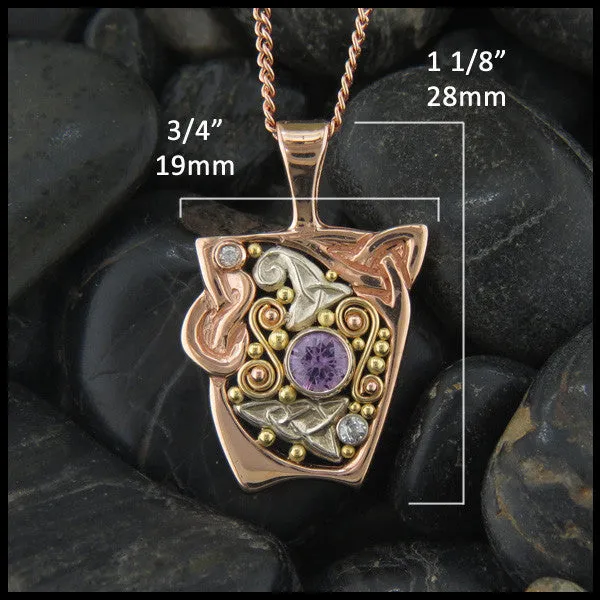 Rose Gold & Pink Sapphire Pendant