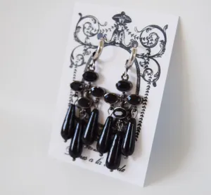 SALE! Girandole Earrings - Jet Black