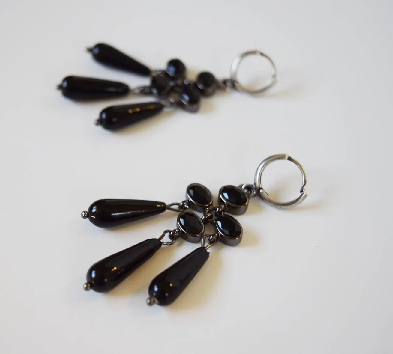 SALE! Girandole Earrings - Jet Black