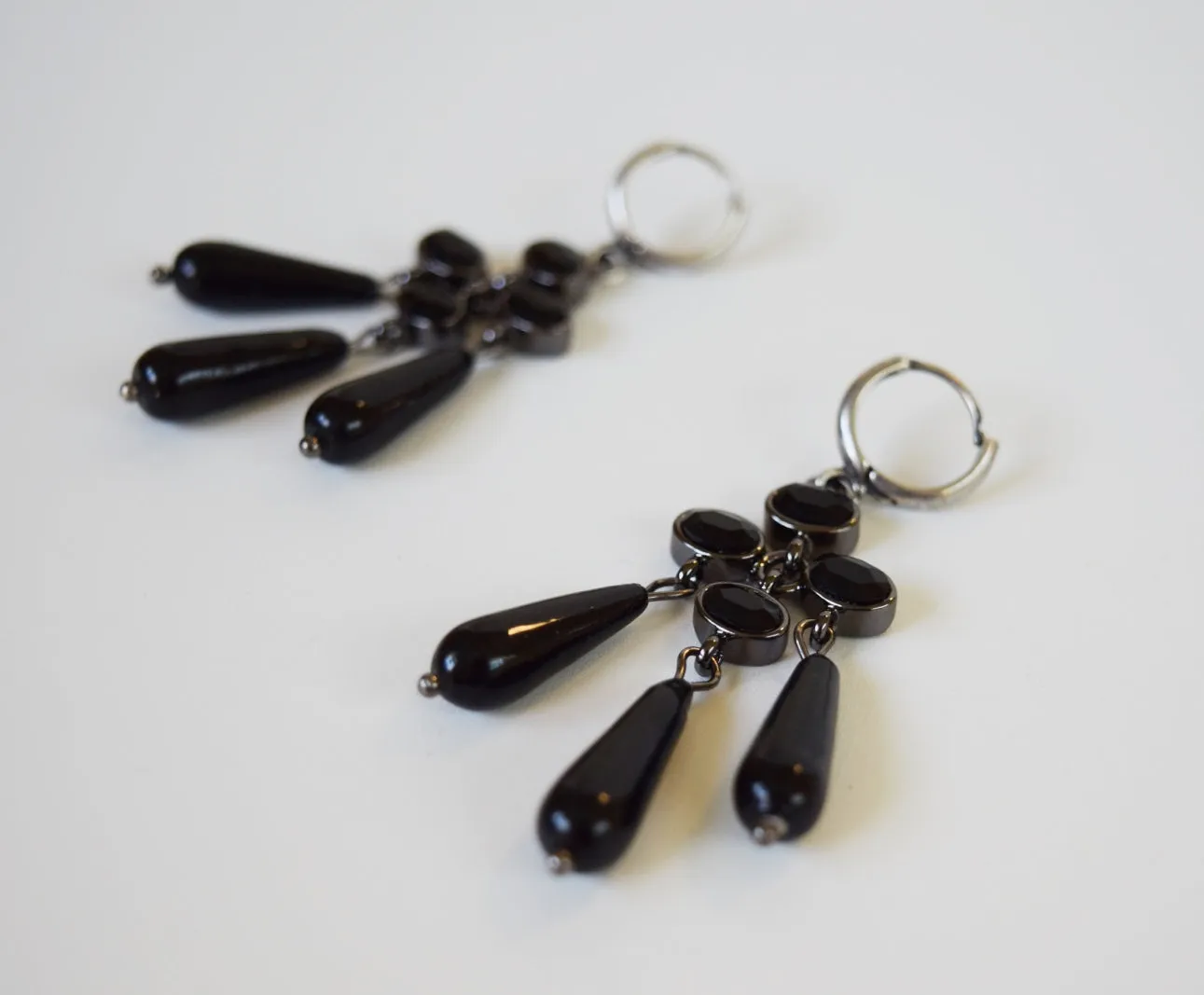 SALE! Girandole Earrings - Jet Black