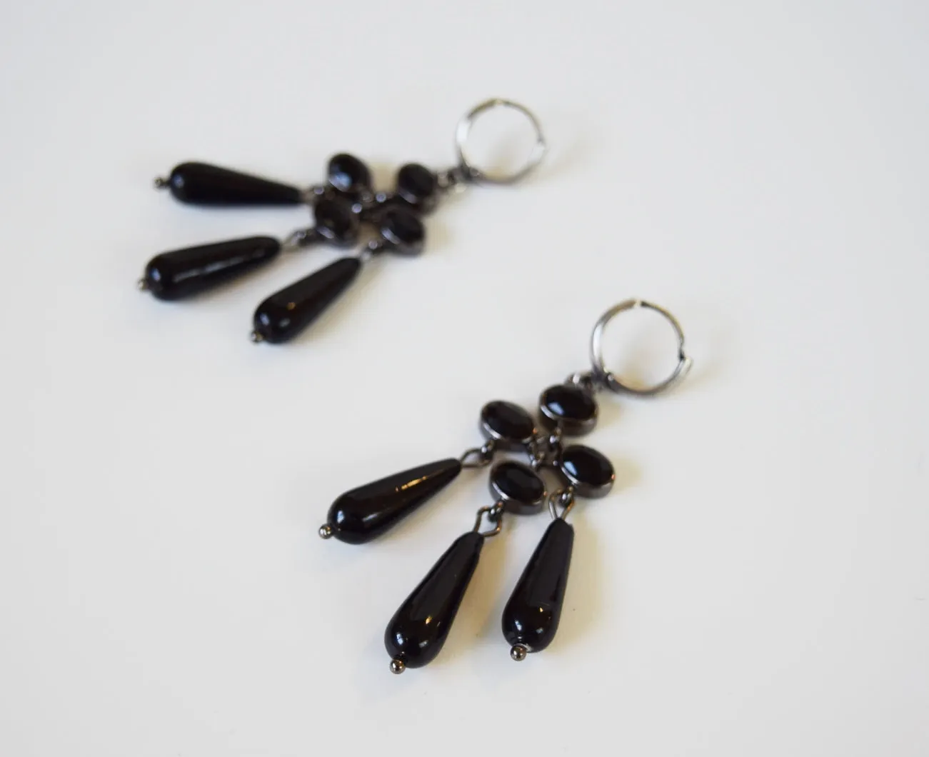 SALE! Girandole Earrings - Jet Black