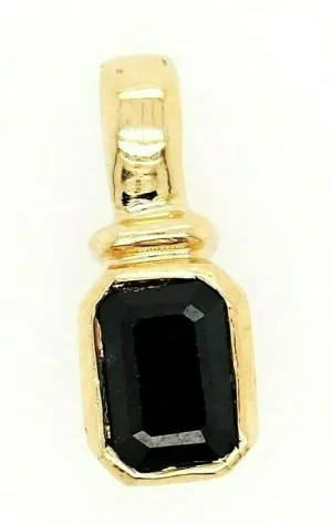 Sapphire & 9ct Yellow Gold Pendant - Fine Jewellery