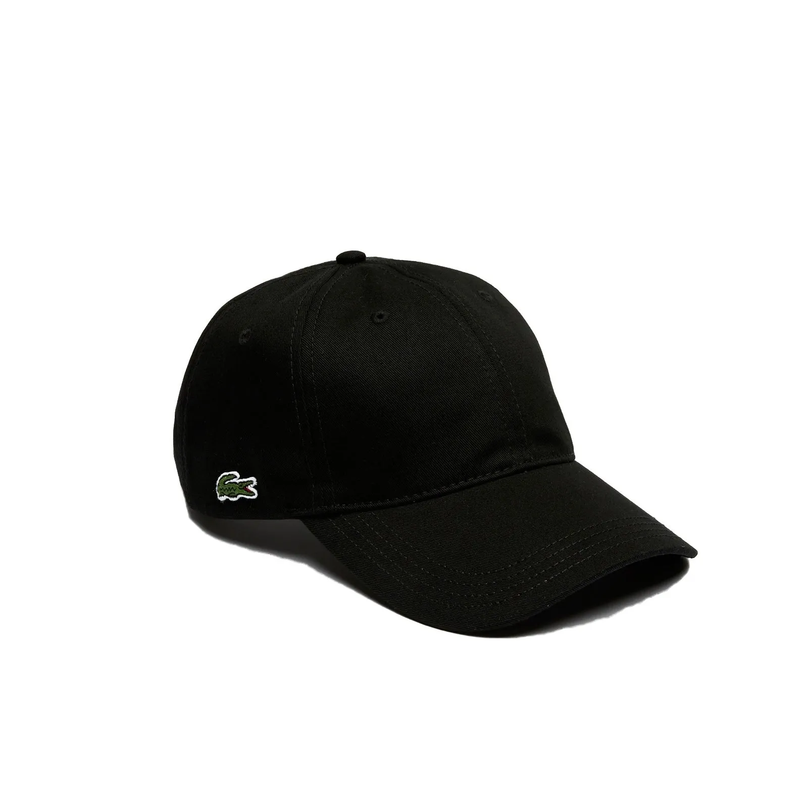 Side Croc Cotton Cap in Black by Lacoste