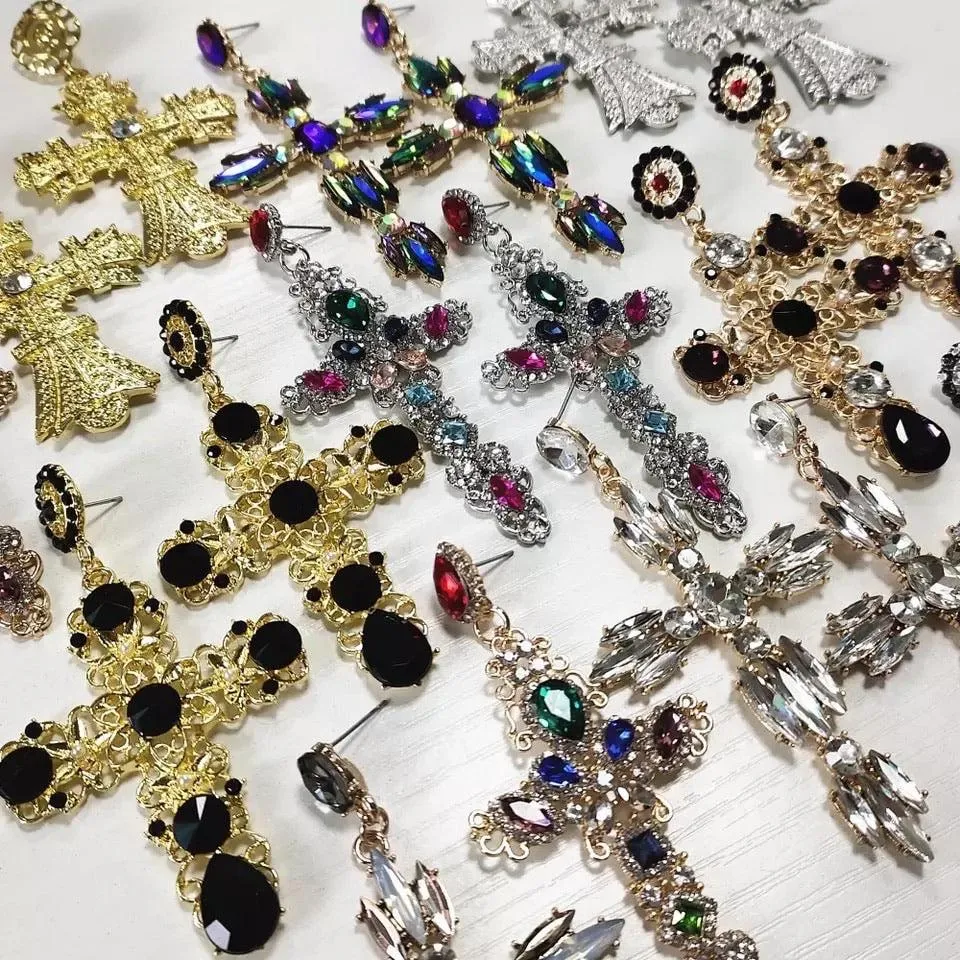 Sovereign Cross Earring Collection - 8 STYLES!