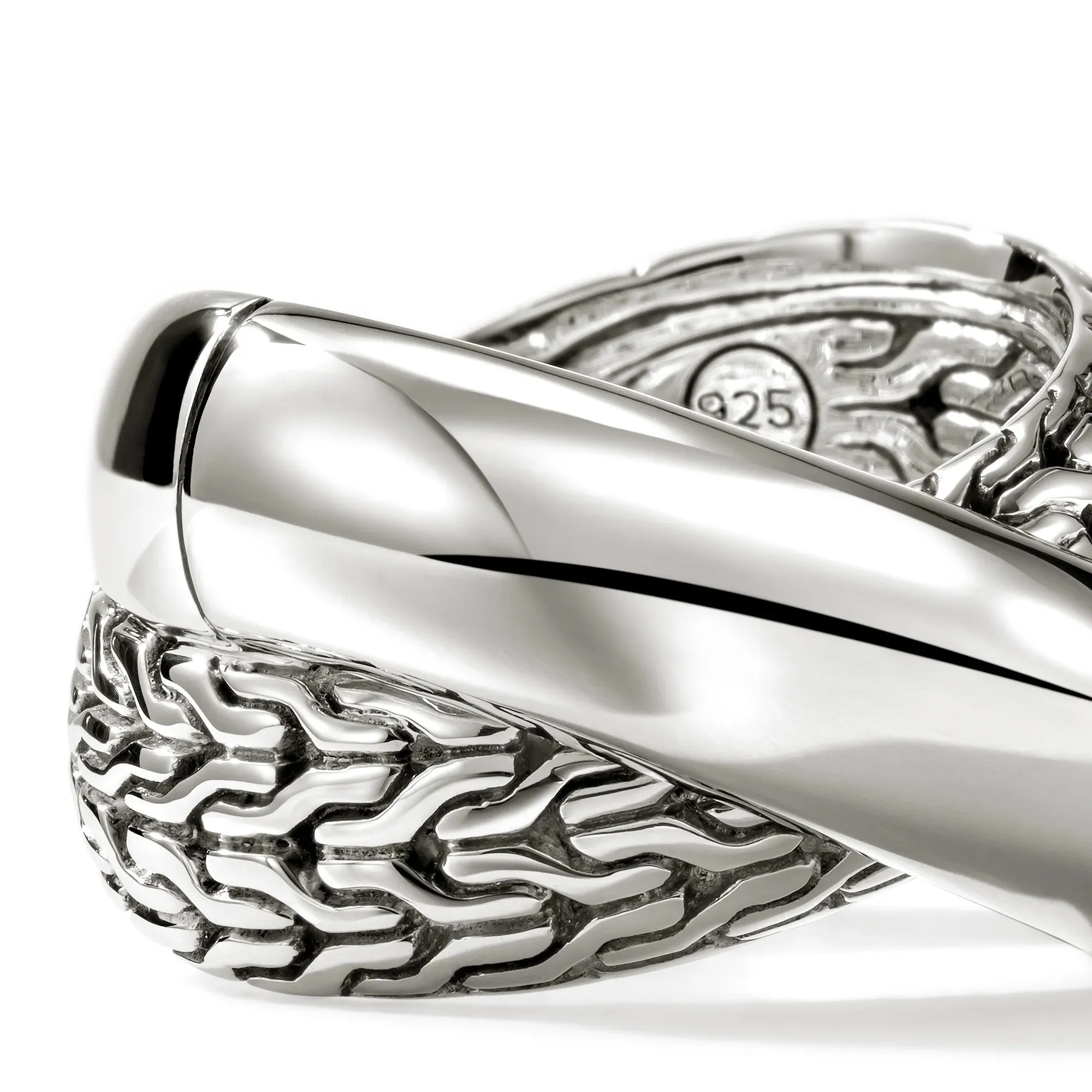 Sterling Silver Essential Crossover Ring