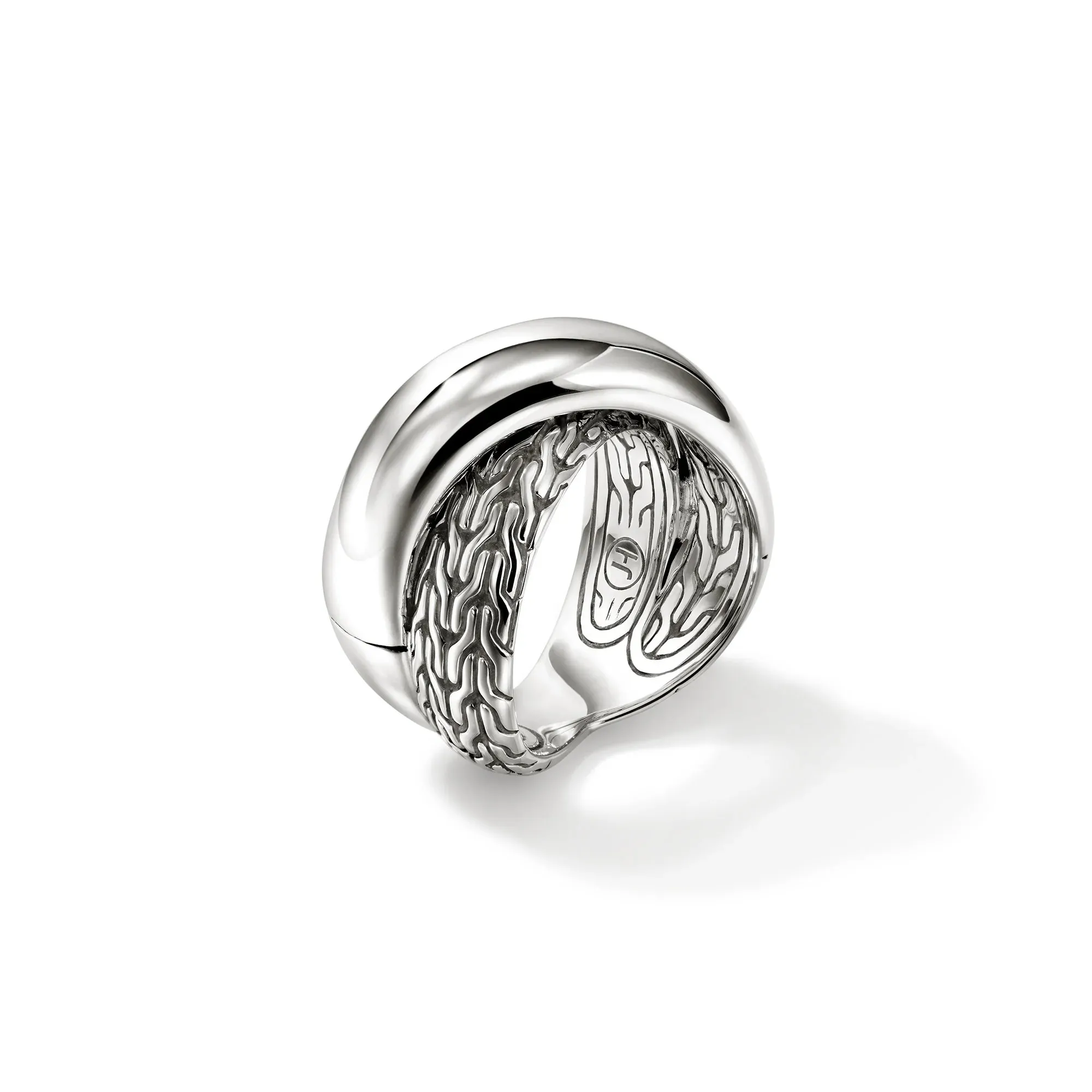 Sterling Silver Essential Crossover Ring