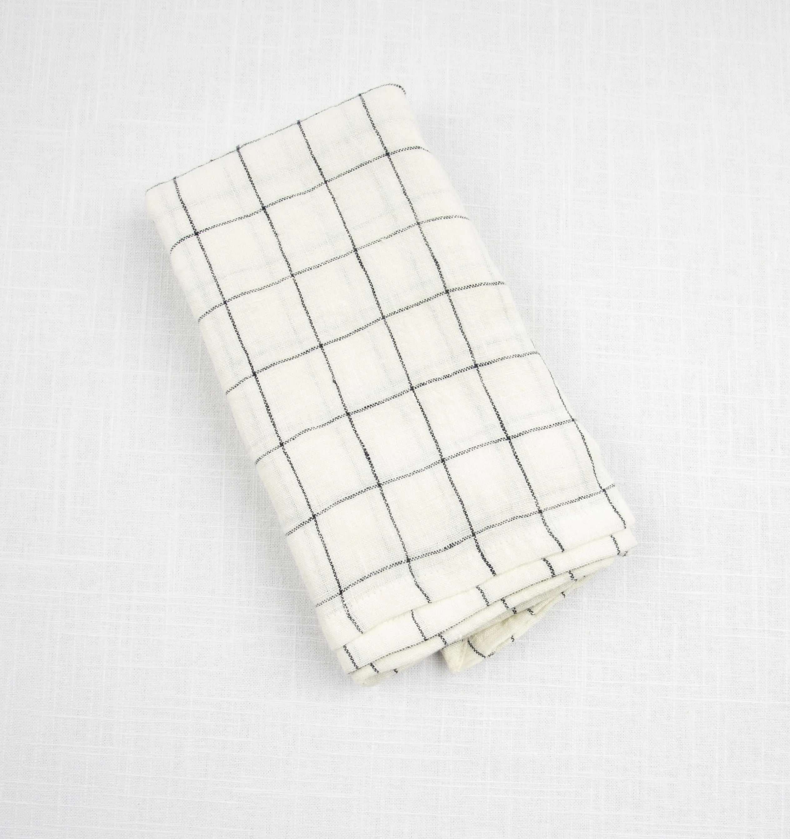 Stone Washed Linen Windowpane Napkins