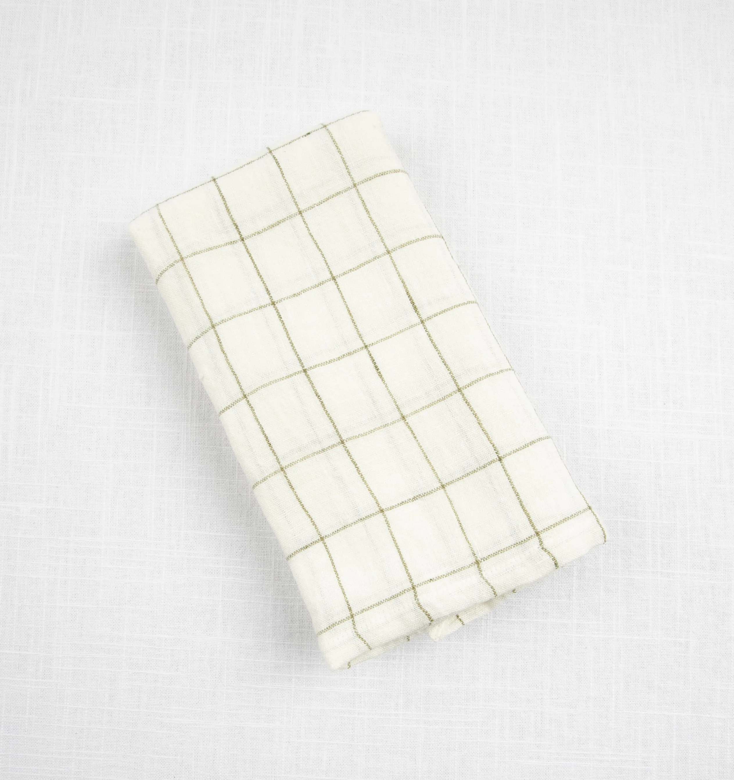 Stone Washed Linen Windowpane Napkins