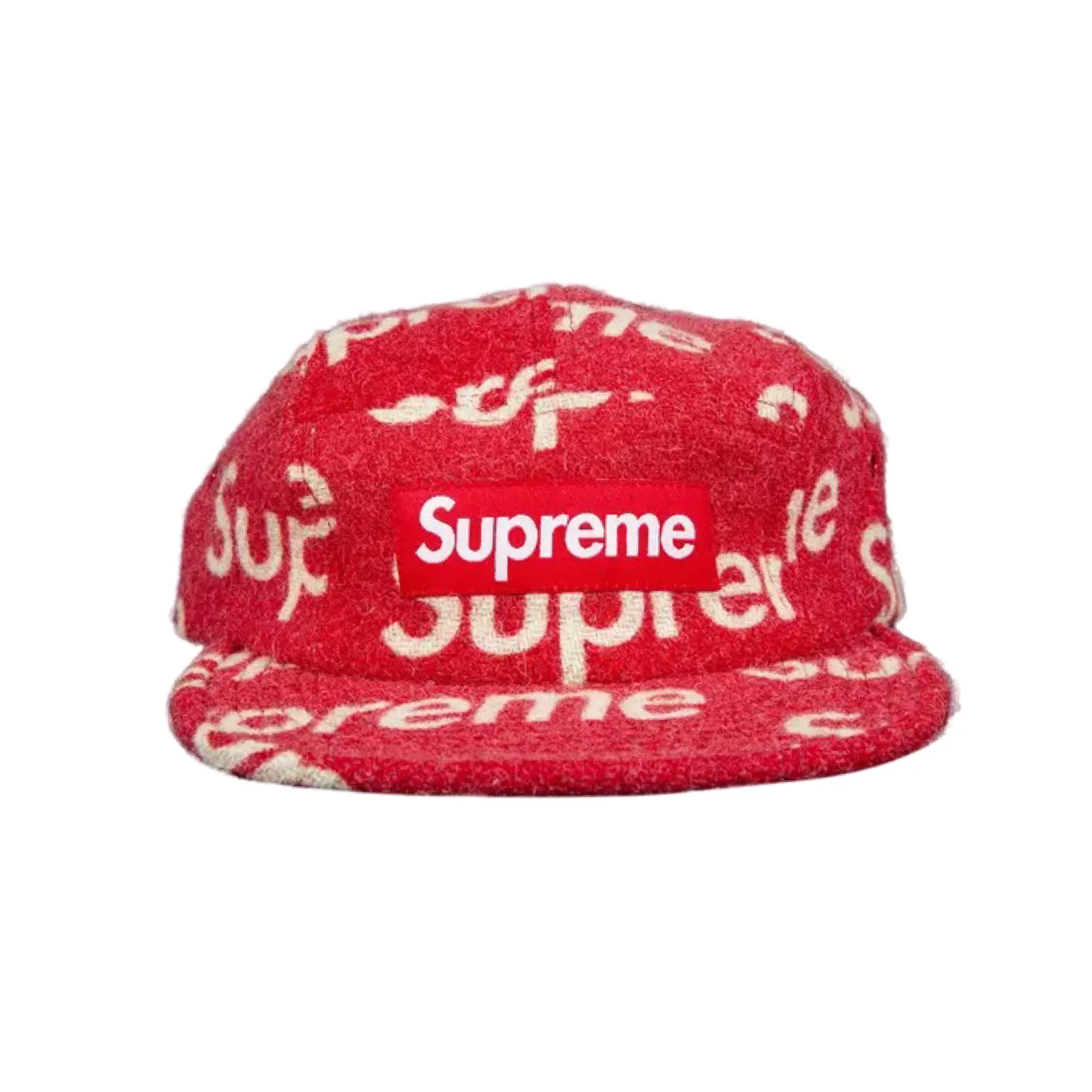 Supreme Harris Tweed Camp Cap Red FW18