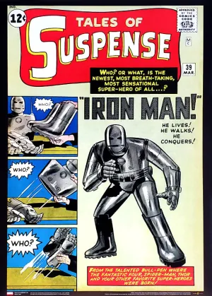 Tales of Suspense #39 ("Iron Man Is Born!") Vintage Marvel Cover Poster Reprint