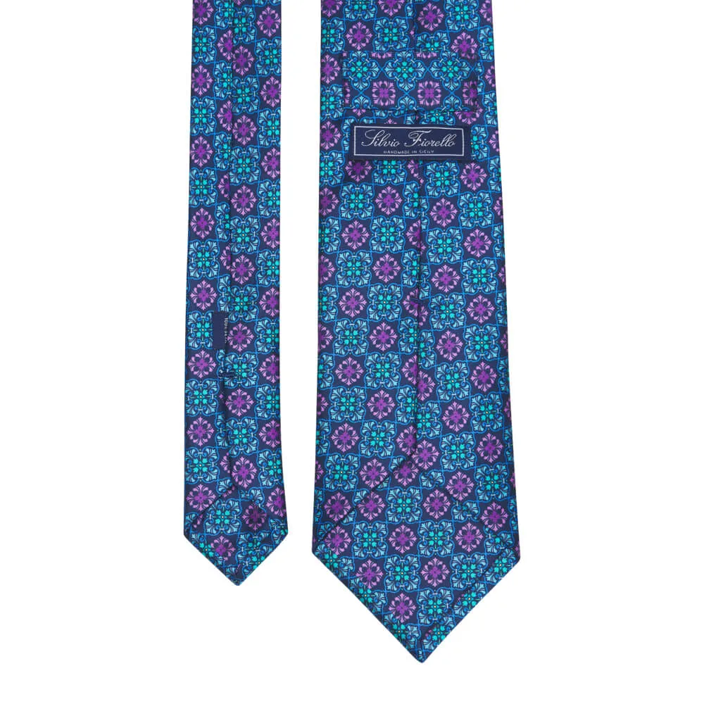 The Prince Blue and Purple Duchesse Silk Tie