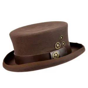 Time Travel Steampunk Hat Brown