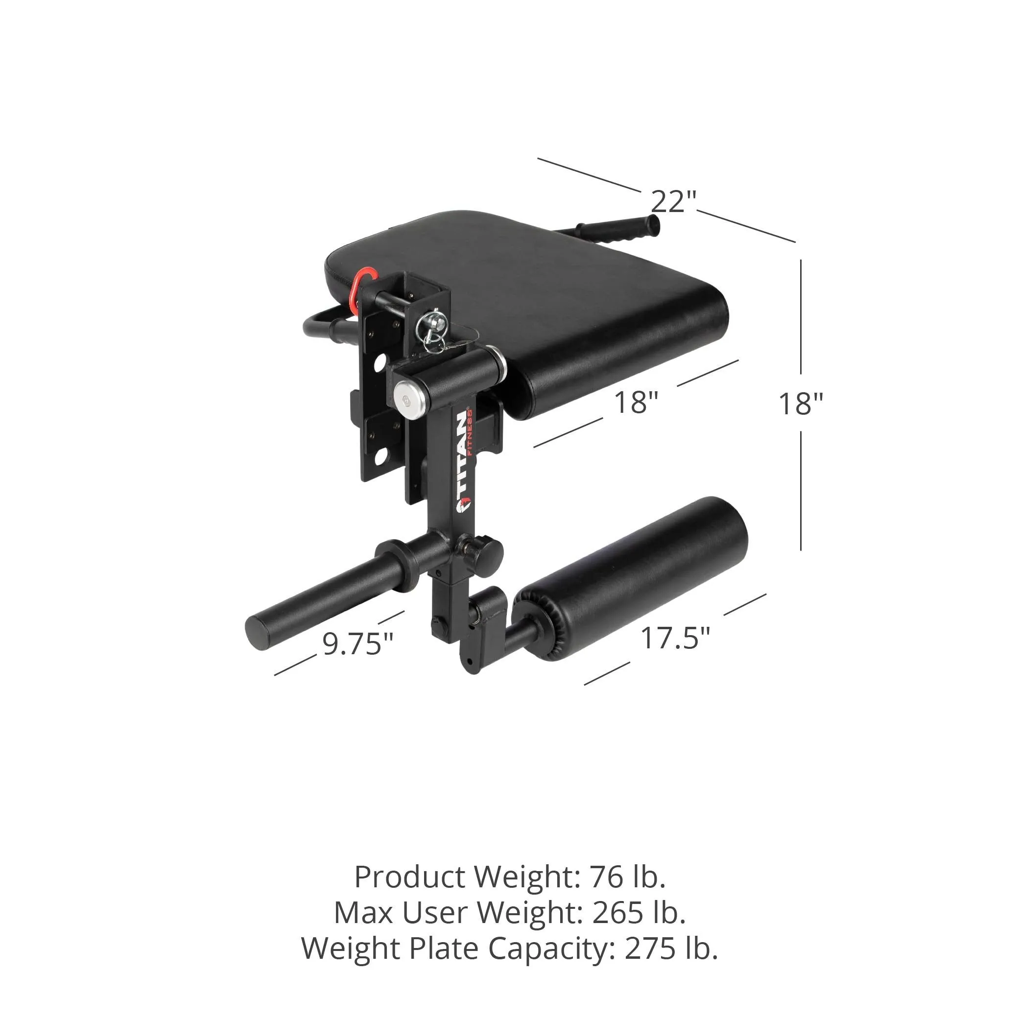 TITAN Series Rack Mounted Leg Curl and Extension