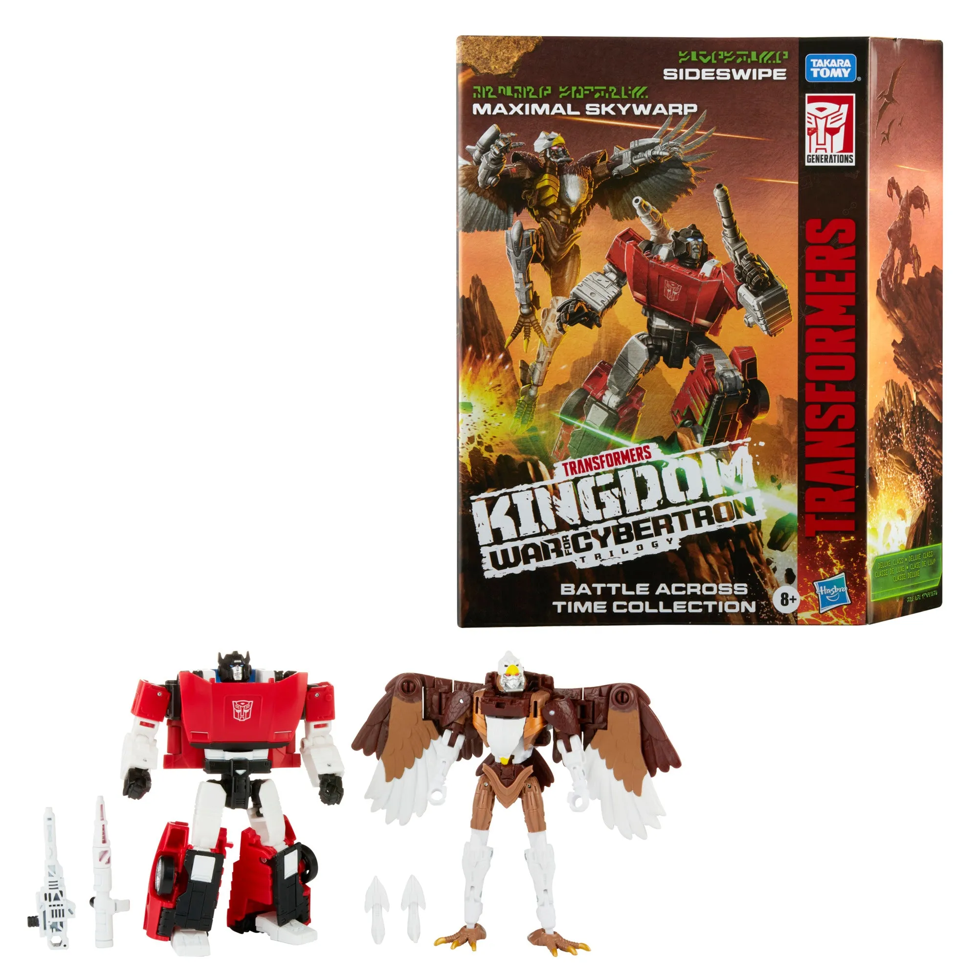 Transformers Generations War for Cybertron: Kingdom Battle Across Time Collection Deluxe WFC-K42 Sideswipe & Maximal Skywarp