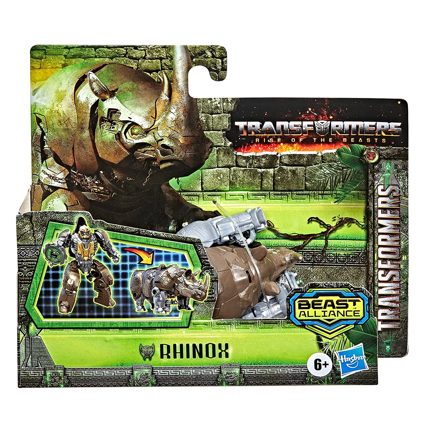 Transformers Rise of The Beasts Movie 4.5-inch Beast Alliance Battle Changers Rhinox Action Figure for Ages 6 Years and up