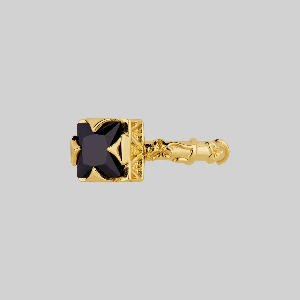 VAULT. Square Onyx & Ivy Ring - Gold