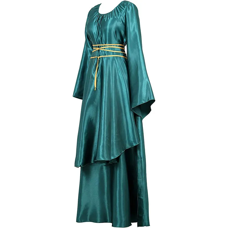 Women's Medieval Renaissance Long Dress Costumes Irish Cosplay Retro Gown