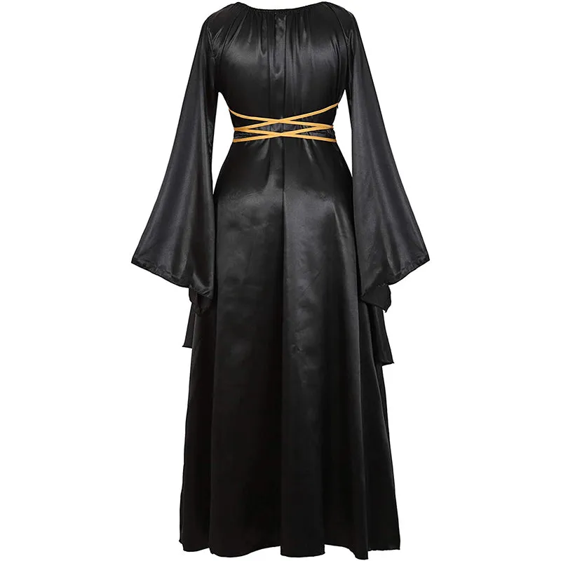 Women's Medieval Renaissance Long Dress Costumes Irish Cosplay Retro Gown