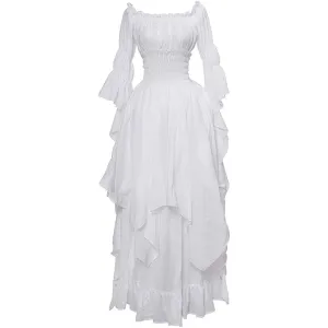 Women's Victorian Renaissance Costume Witch Medieval Wedding Dress